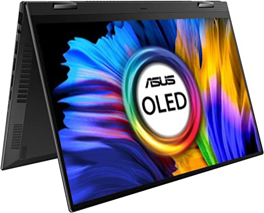 ASUS Zenbook 14 Flip OLED (2022), 14-inch (35.56 cm) 2.8K OLED Touch 90Hz, AMD Ryzen 7 5800H, 2-in1 Laptop (16GB/1TB SSD/Office 2021/Windows 11/Integrated Graphics/Black/1.4 kg), UN5401QA-KN701WS